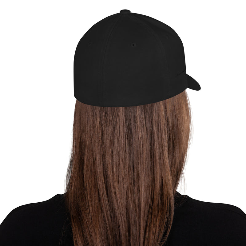 heartbeat flex-fit hat - black logo