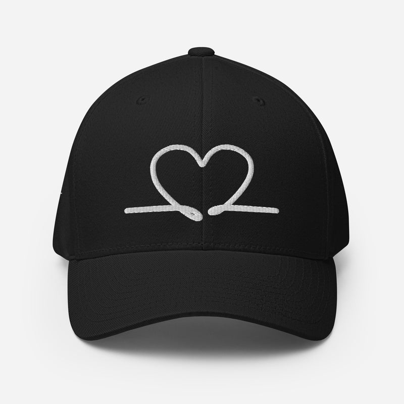 heartbeat flex-fit hat - white logo