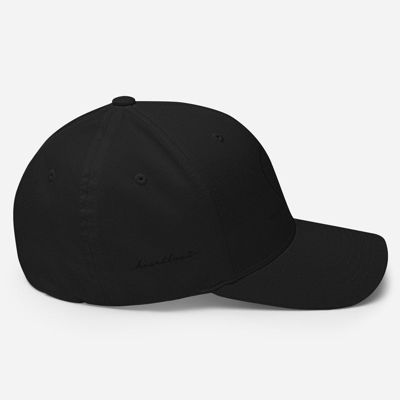 heartbeat flex-fit hat - black logo